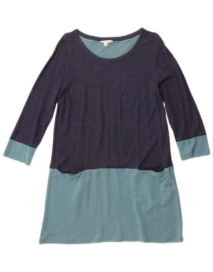 WHITE STUFF Ženska haljina A-kroja UK 16 Veliki tamnoplavi blok boja