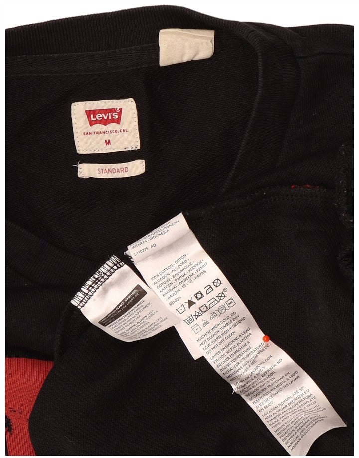 Levi's muška dukserica sa standardnim grafičkim motivima Srednji crni pamuk