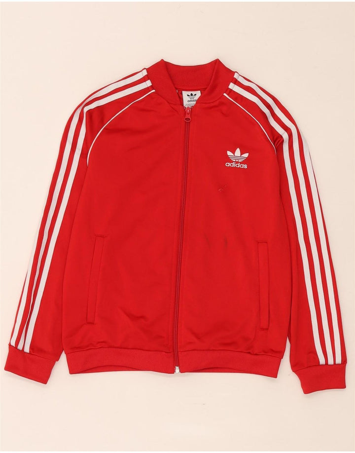 Adidas trenirka za dječake 10-11 godina crvena poliesterska jakna