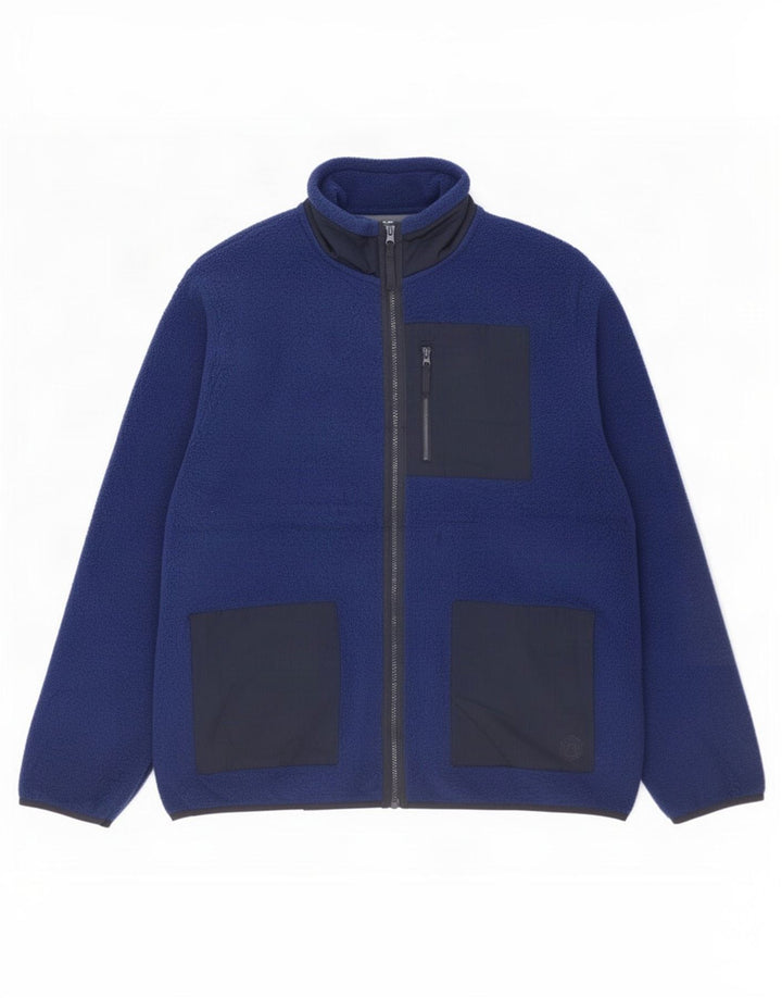 Marks & Spencer muška jakna od flisa UK 40 Large Blue Colourblock poliester