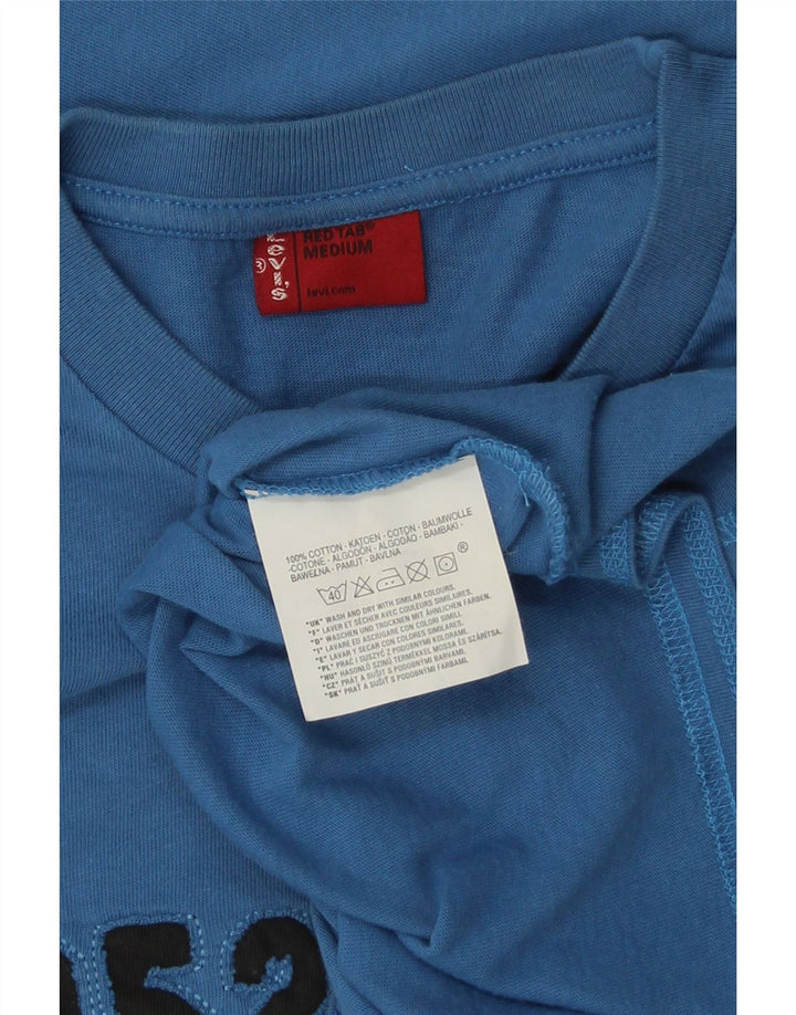 LEVI'S muška majica dugih rukava s grafikama, srednje plavi pamuk