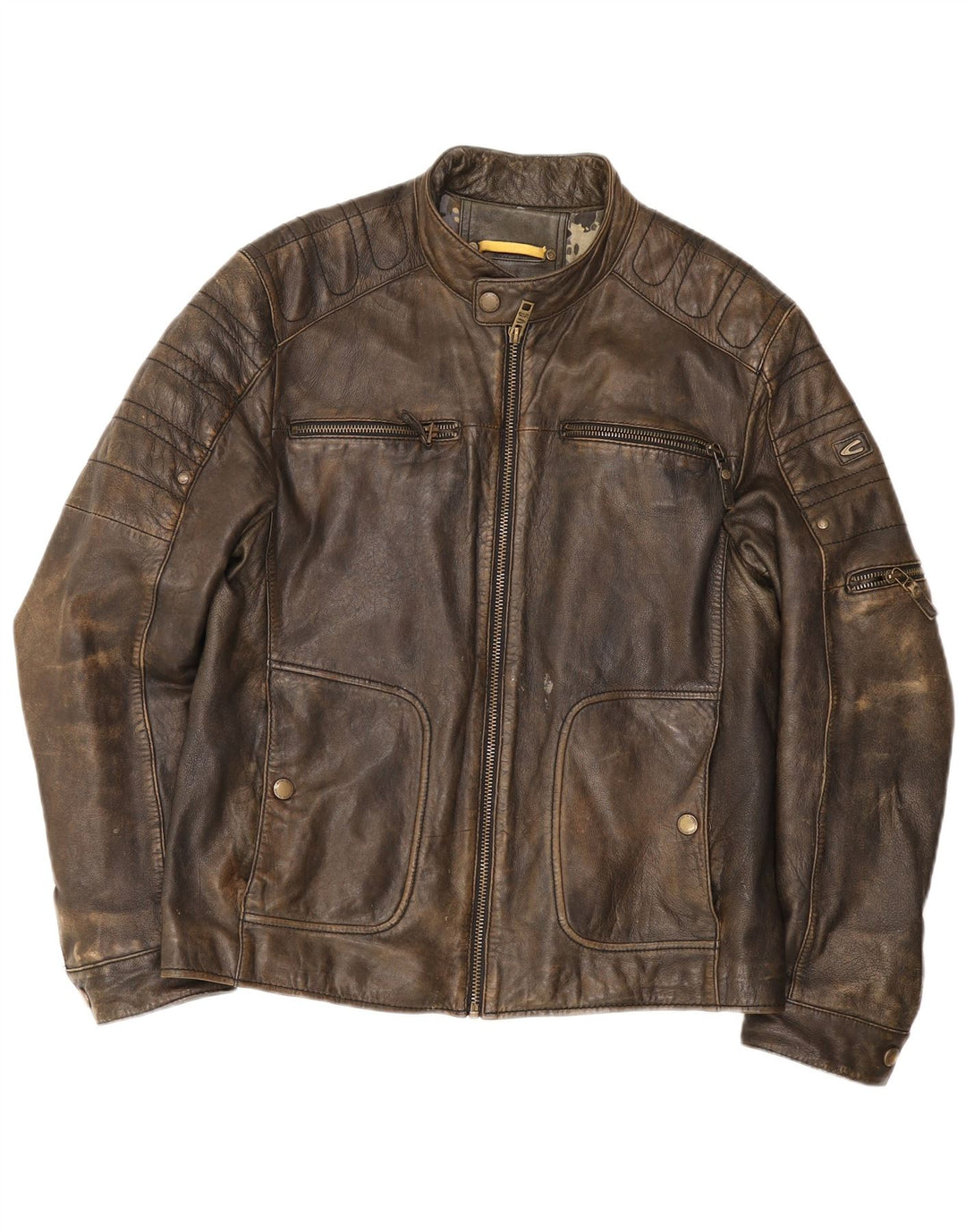 Camel Active muška kožna trkaća jakna IT 50 Large Brown