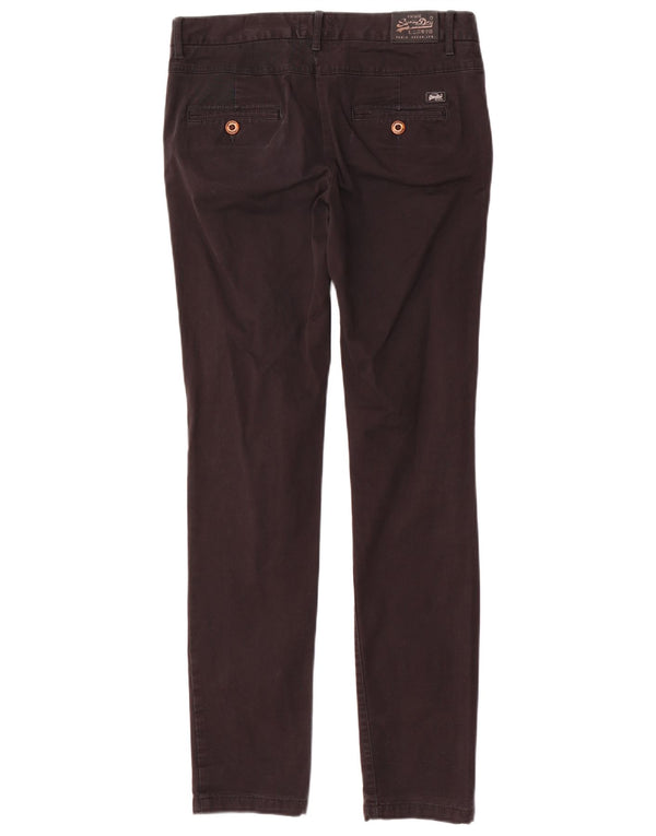 SUPERDRY ženske uske chino hlače male W27 L31 crne