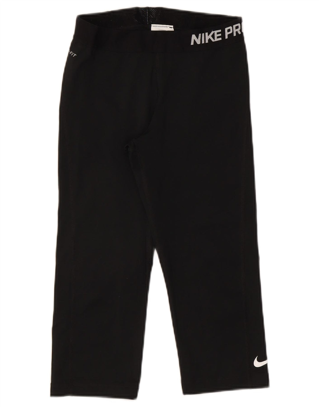 Nike Ženske Dri Fit Graphic Capri tajice UK 12 Srednje crni poliester