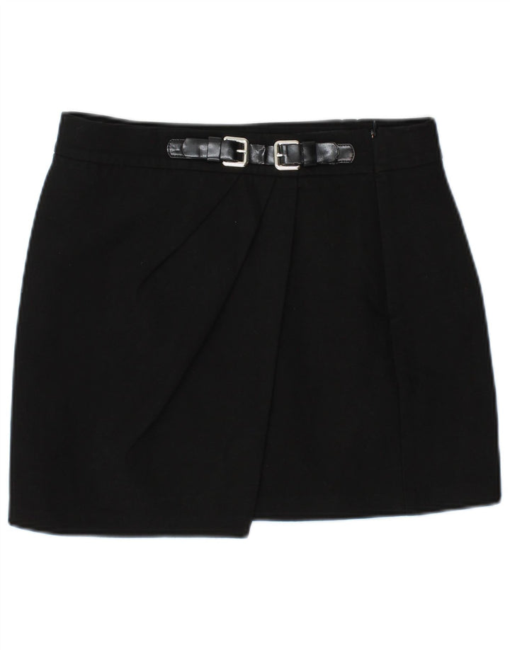 Zara ženska mini suknja mala W27 crni poliester