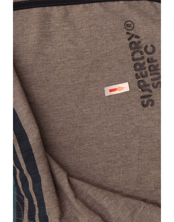 Superdry muške kratke hlače za plivanje Graphic Regular, velike sive pruge od poliestera