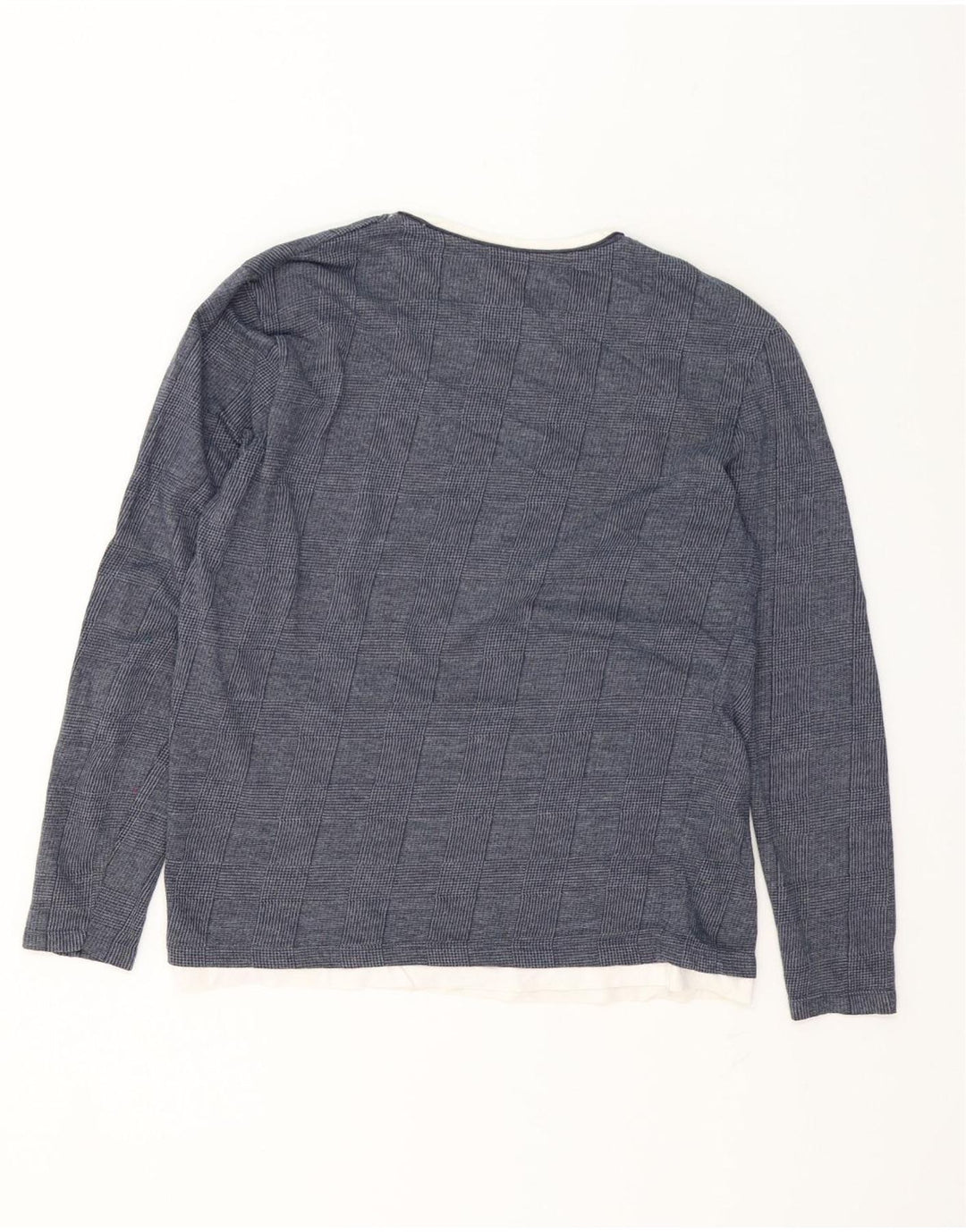 Zara muška majica dugih rukava, velika mornarskoplava houndstooth