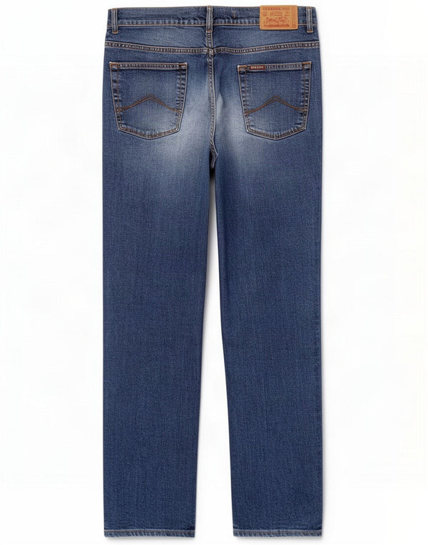 Carrera Mens 700 Regular Fit Straight Jeans W36 L32 Blue Cotton