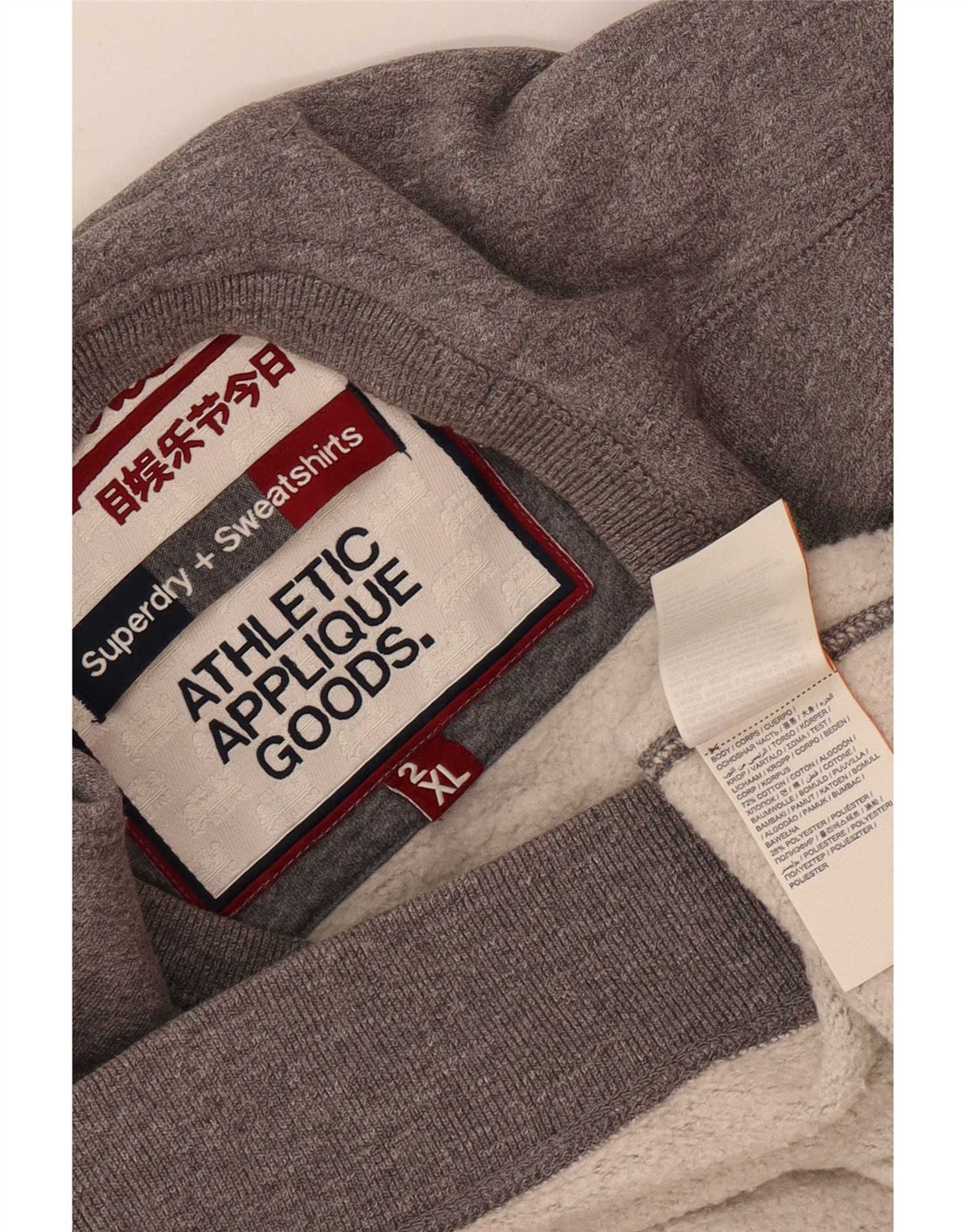 Superdry muški džemper s grafičkim motivima 2XL, sivi flekasti pamuk