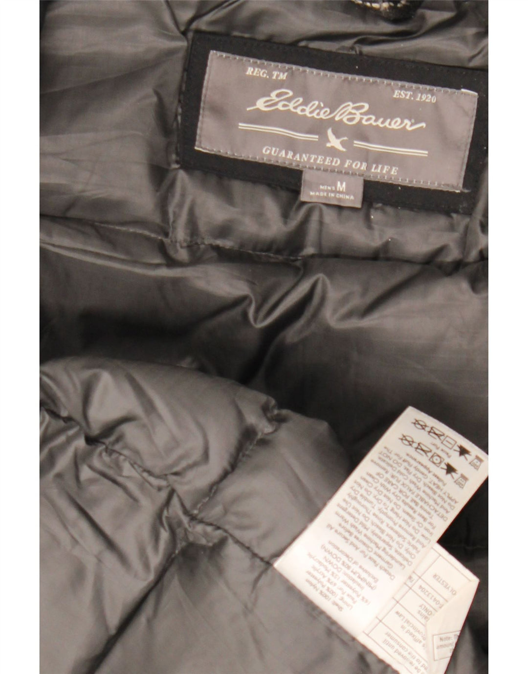 EDDIE BAUER Muška vjetrovka s kapuljačom UK 38 Srednje crni najlon