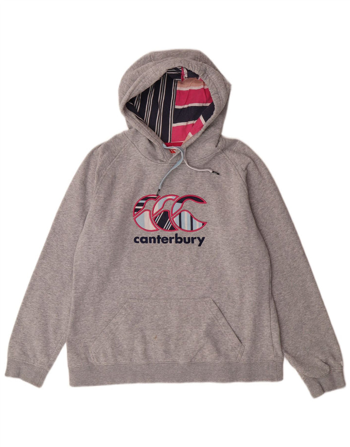 CANTERBURY Ženska majica s kapuljačom s kapuljačom UK 14 Veliki sivi pamuk