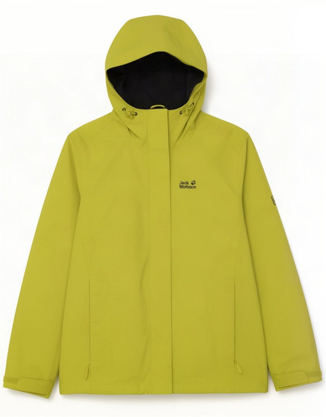 Jack Wolfskin muška kišna jakna s kapuljačom UK 12 Medium Yellow Polyamide