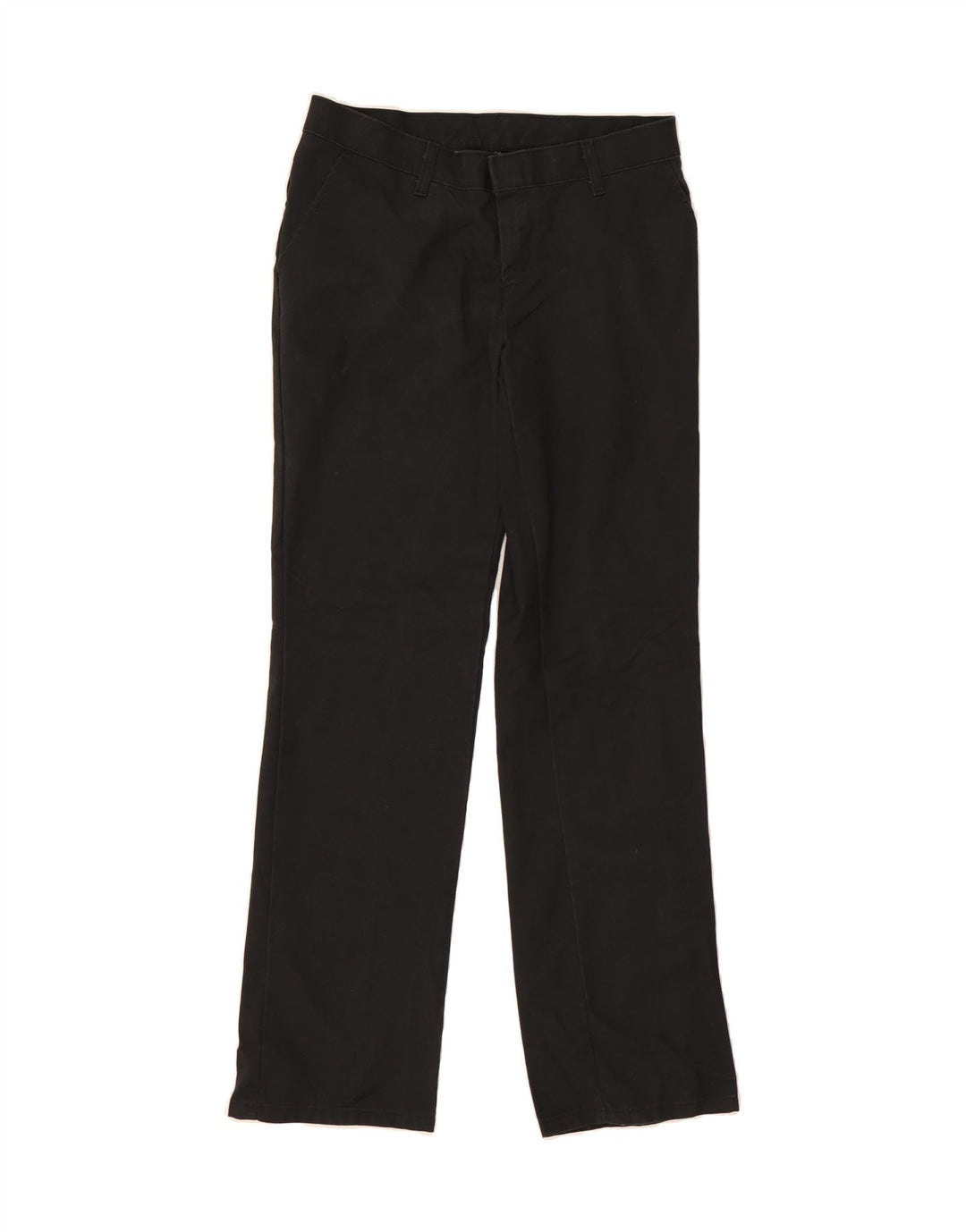 DICKIES Womens Straight Chino Trousers US 4 Small W30 L31 Black Polyester Vintage Dickies and Second-Hand Dickies from Messina Hembry 