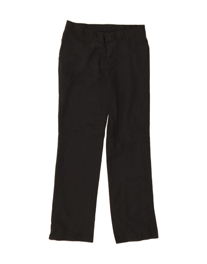 DICKIES Womens Straight Chino Trousers US 4 Small W30 L31 Black Polyester Vintage Dickies and Second-Hand Dickies from Messina Hembry 