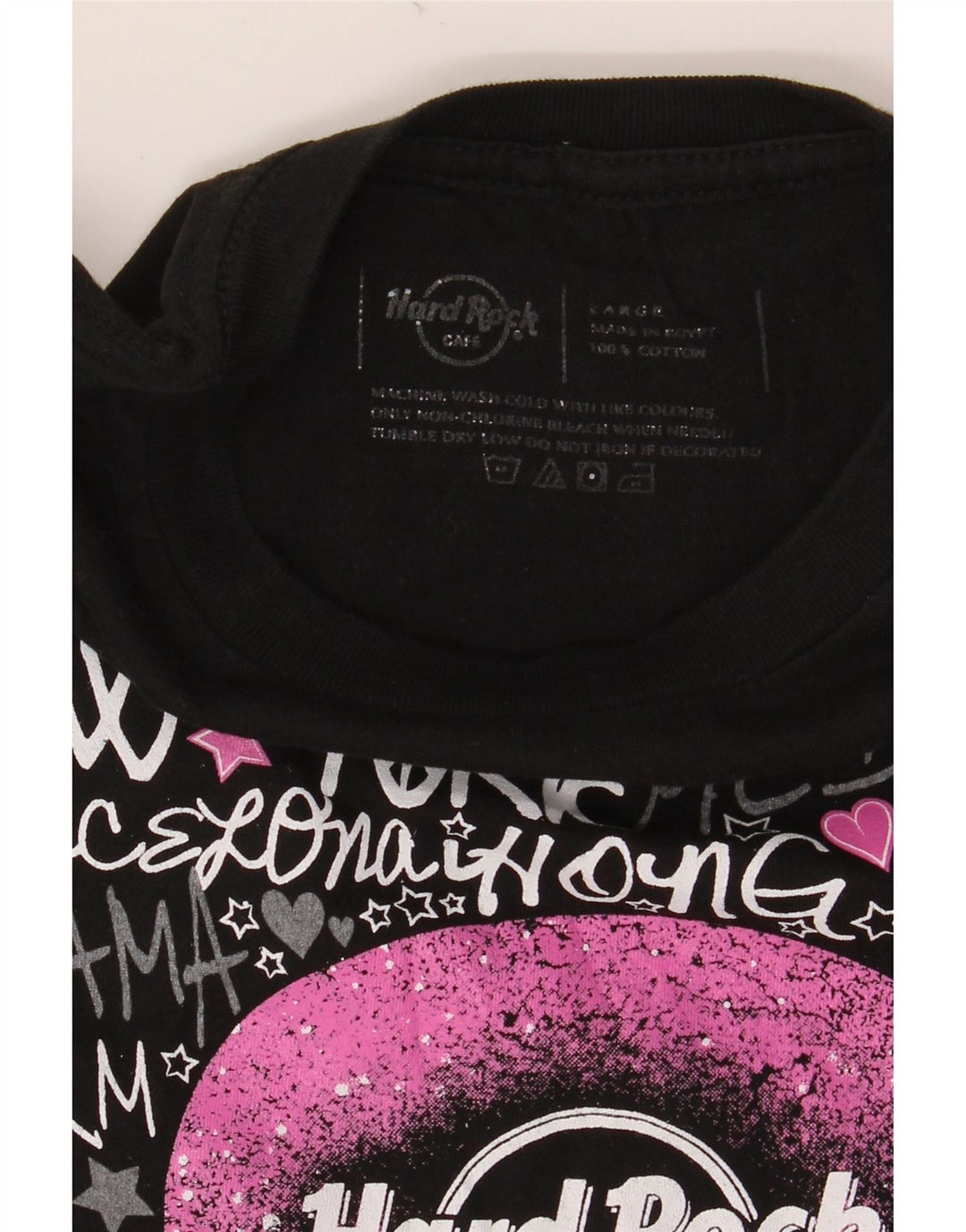 HARD ROCK CAFE Ženska majica kratkih rukava s grafičkim motivima UK 14 velika crna