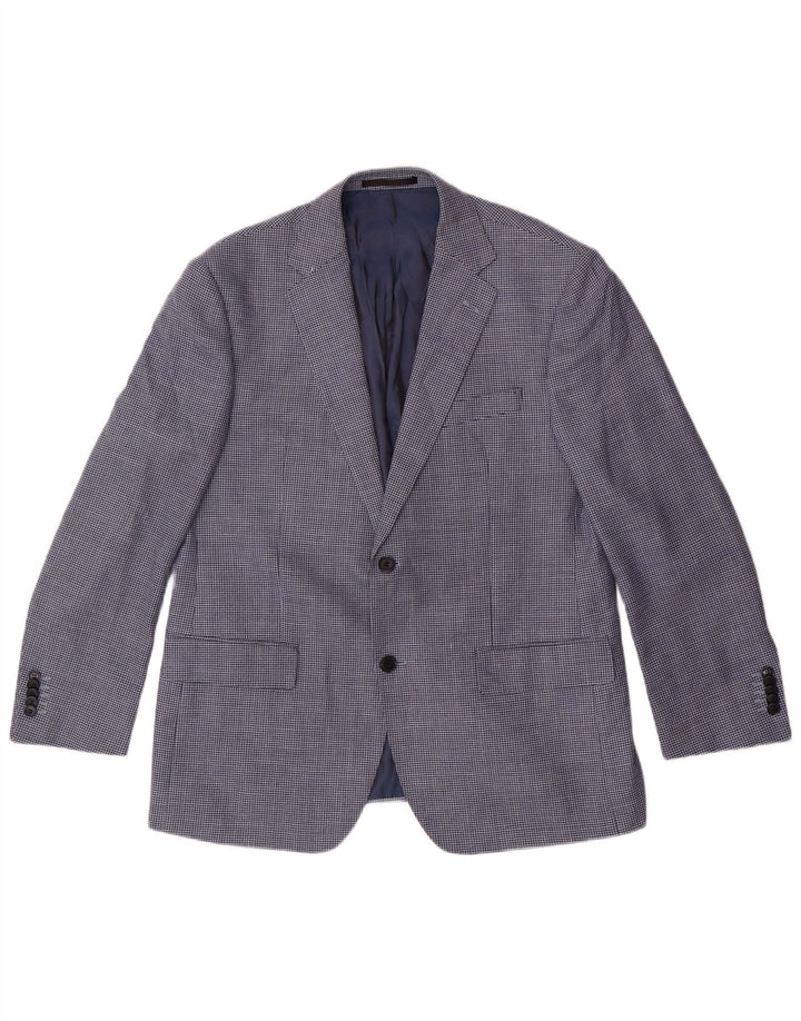 Marks & Spencer muška kratka sako jakna UK 42 velika plava houndstooth