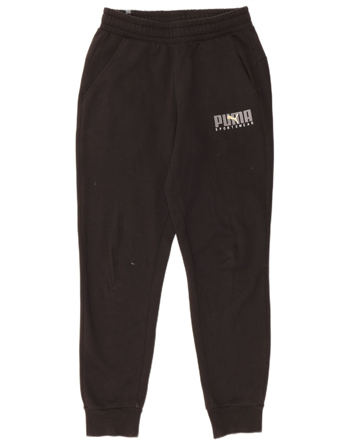 Puma muške trenirke s trenirkama male crne