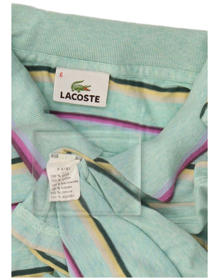Lacoste muška polo majica, veličina 6 XL, pamuk na tirkizne pruge