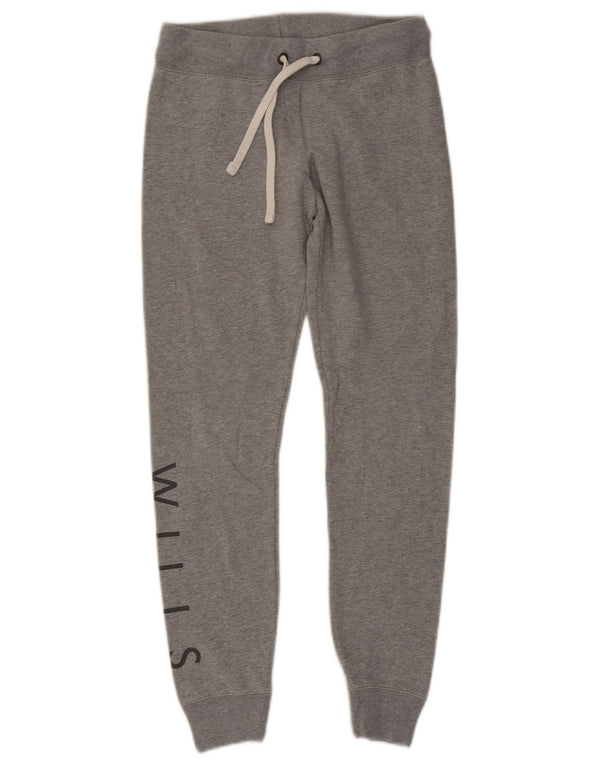 Jack Wills Ženske trenirke s grafičkim motivima Joggers UK 6 XS Sivi pamuk