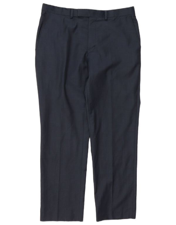Marks & Spencer muške autograph hlače ravnog odijela W34 L29 tamnoplave