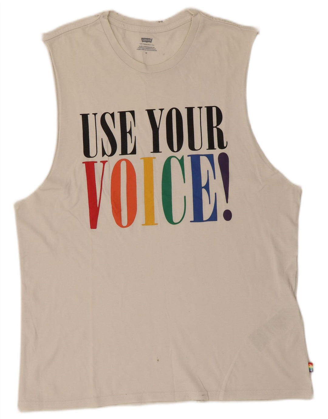 LEVI'S muški grafički prsluk Srednji bijeli pamuk