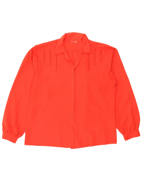 Vintage ženska košulja bluza UK 16 velika crvena