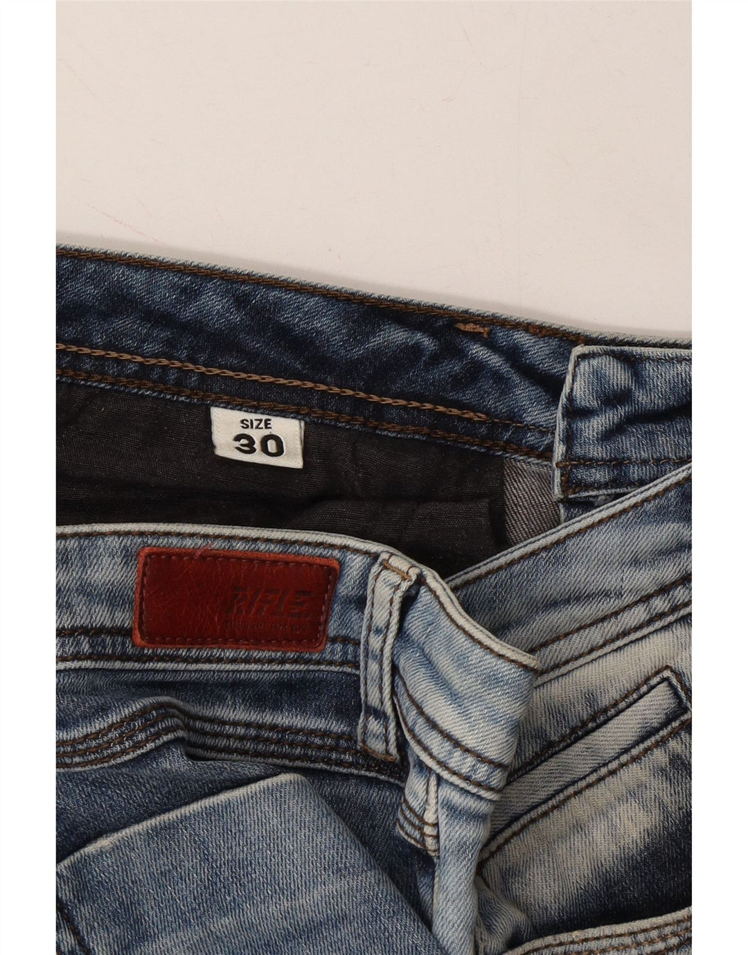 RIFLE Womens Cropped Jeans W30 L25 Blue Cotton Vintage Rifle and Second-Hand Rifle from Messina Hembry 