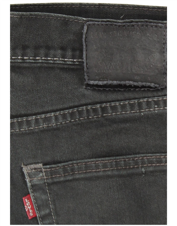 LEVI'S muške 522 ravne traperice W30 L28 crni pamuk