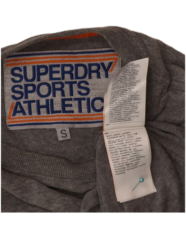 Superdry muška grafička majica dugih rukava, mali sivi pamuk u blokovima boja