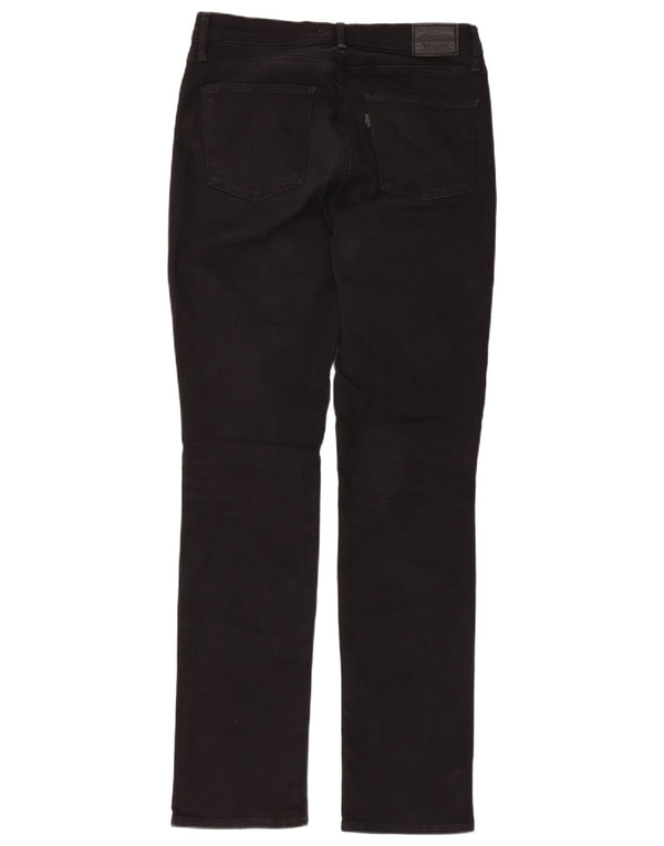 LEVI'S ženske ravne traperice visokog struka 724 W31 L31 crni pamuk