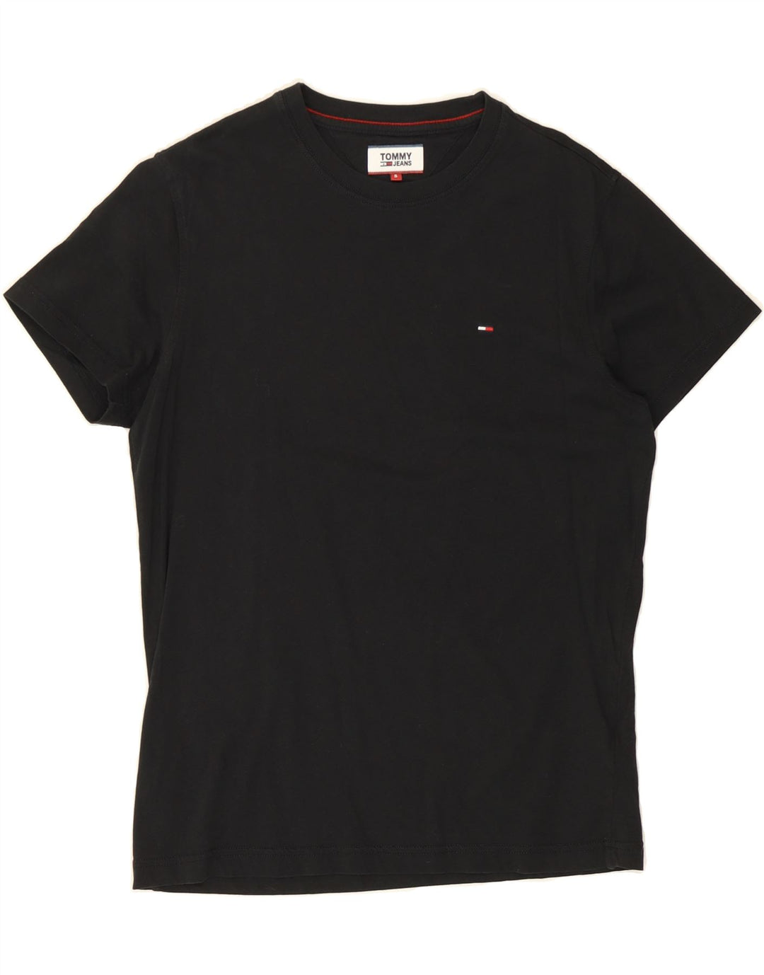 TOMMY HILFIGER Mens T-Shirt Top Small Black Cotton