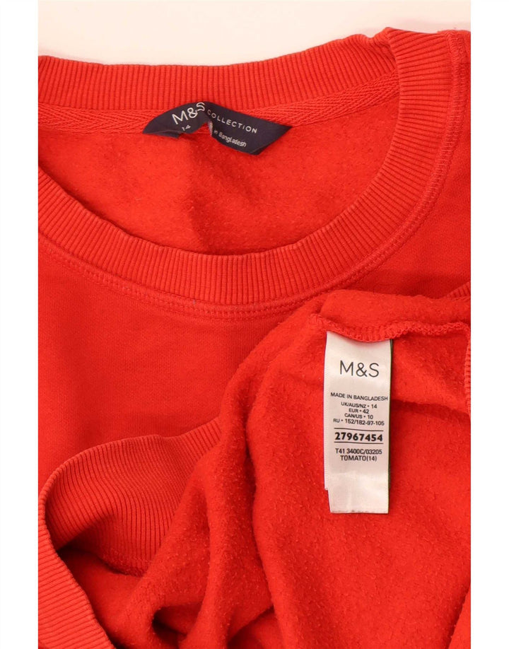 Marks & Spencer Ženska majica s motivima prekomjerne majice UK 14 Velika crvena