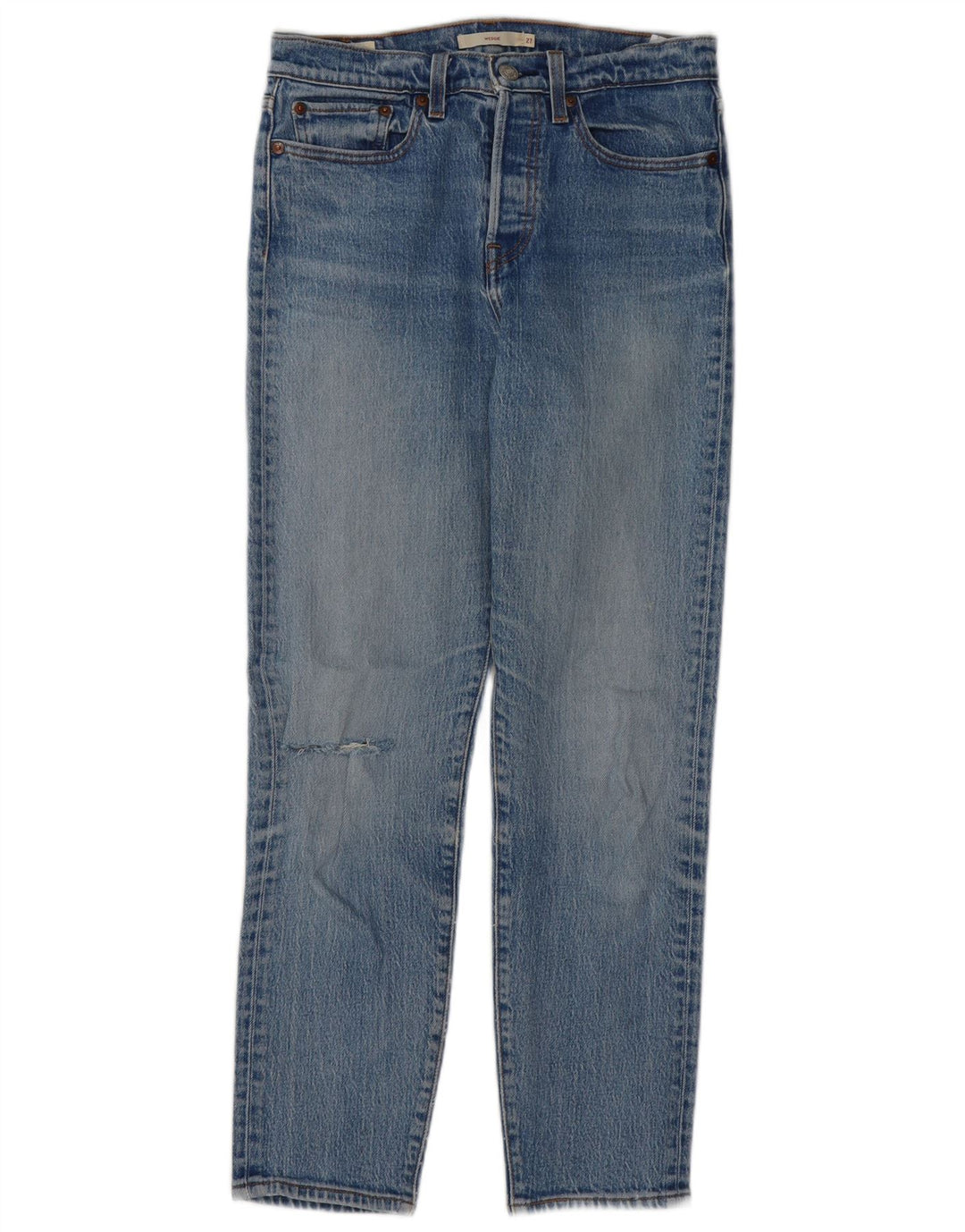LEVI'S Womens Wedgie Jeans W27 L27 Blue Cotton