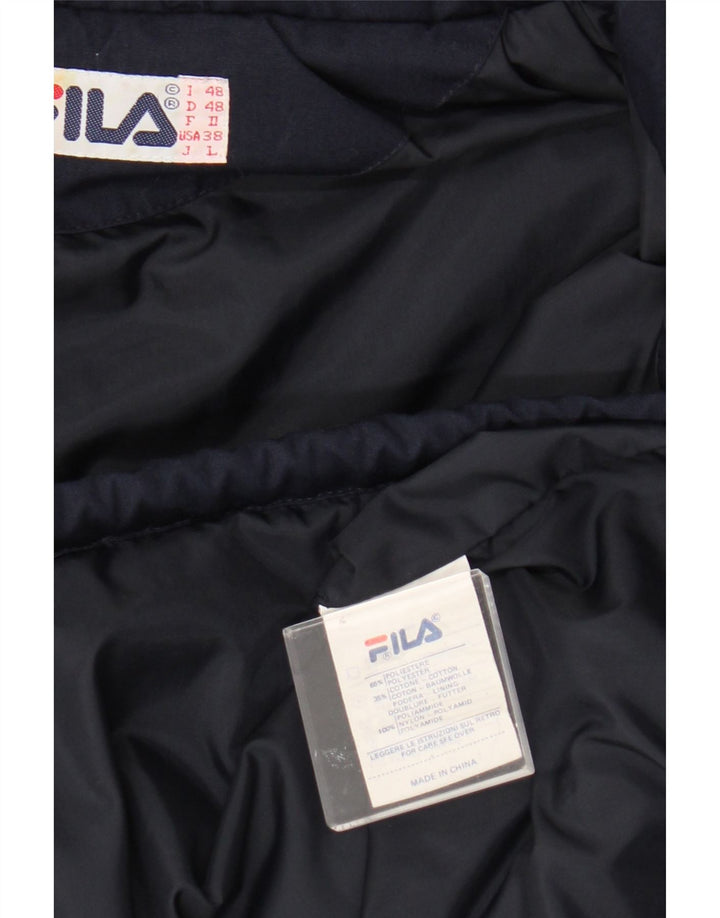 Fila muška vjetrovka s kapuljačom IT 48 Medium tamnoplava retro poliester