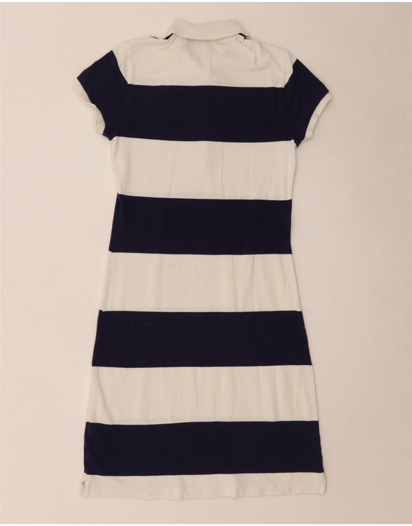 Ralph Lauren ženska polo haljina UK 8 Mala tamnoplava prugasta pamuk