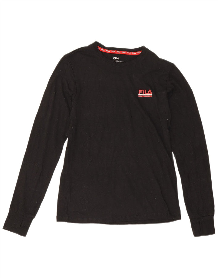 Fila Ženska majica dugih rukava UK 12 Srednji crni poliester
