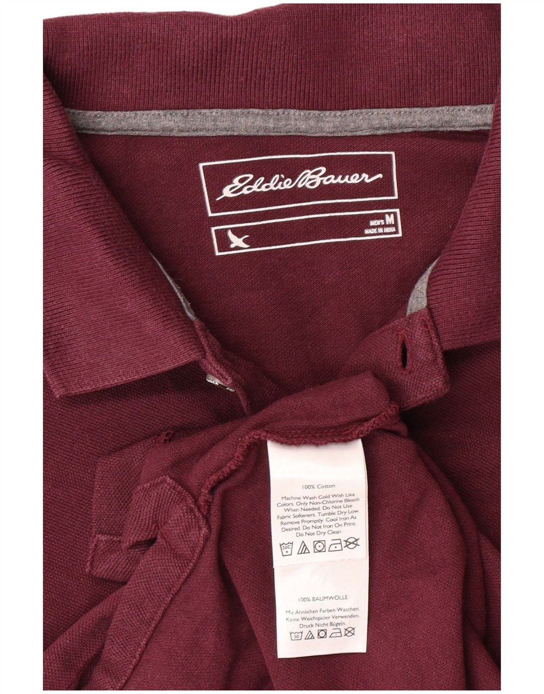Eddie Bauer muška polo majica srednje kestenjaste boje