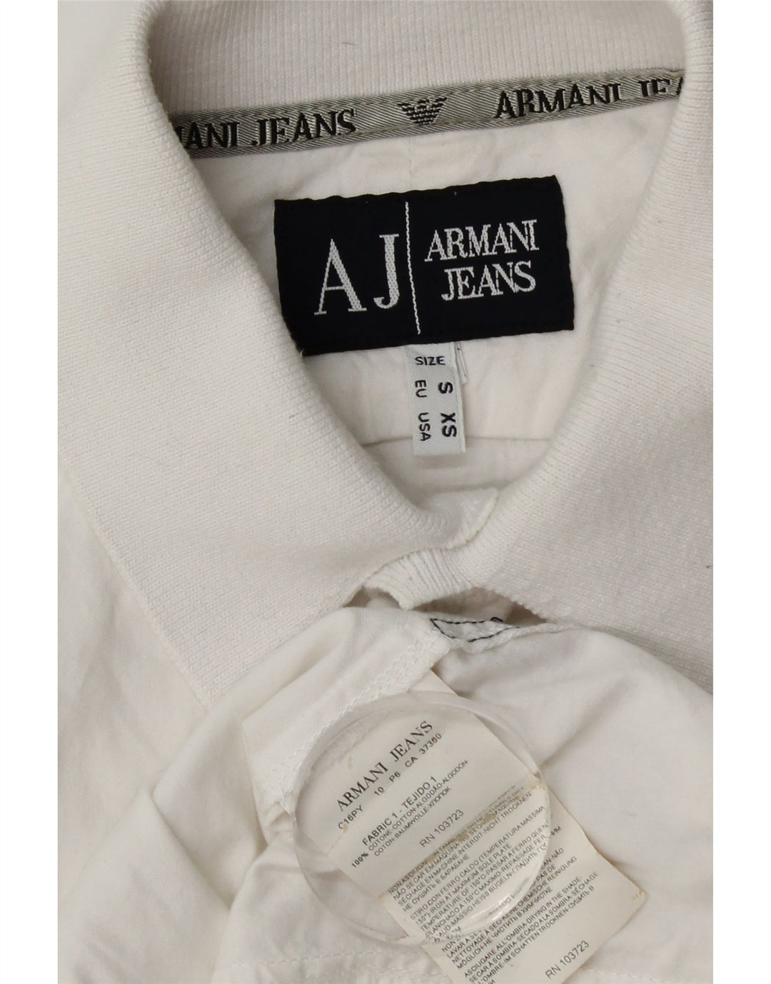 Armani Jeans Muška košulja kratkih rukava Mala bijela pamučna