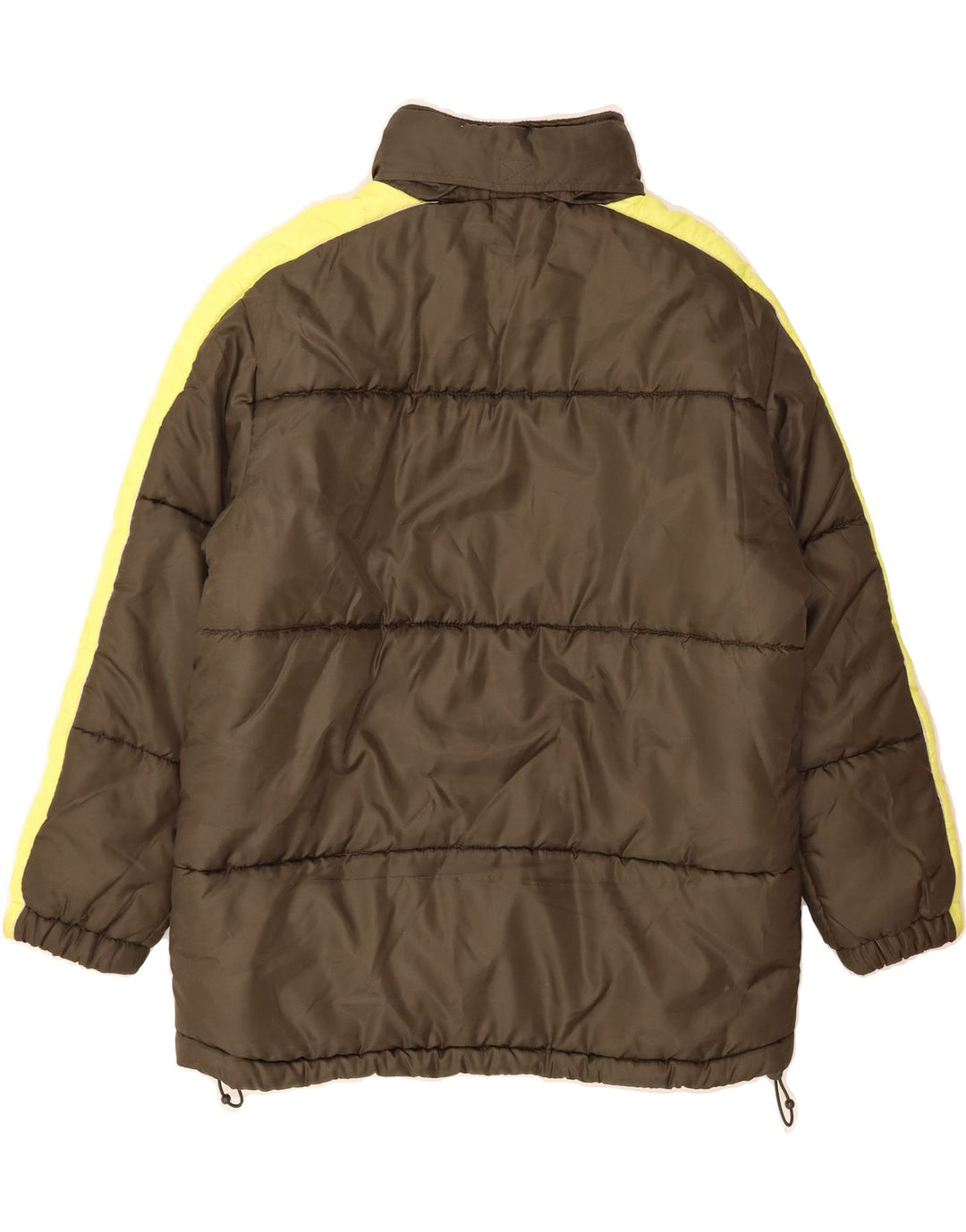 ONE BY ONE Mens Padded Jacket UK 40 Large Khaki Colourblock Polyamide Vintage One By One and Second-Hand One By One from Messina Hembry 