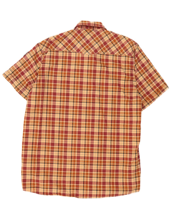 Globe Trotter muška košulja kratkih rukava UK 43/44 XL bež karirani pamuk