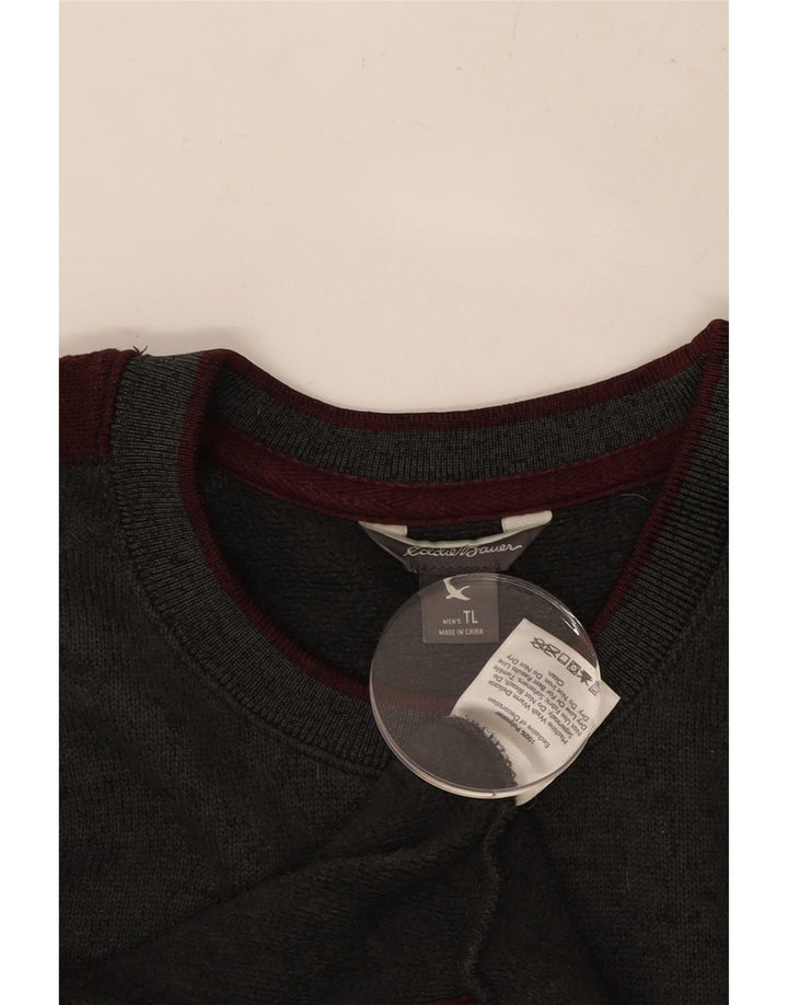 EDDIE BAUER Muška visoka majica dugih rukava, veliki sivi poliester u boji