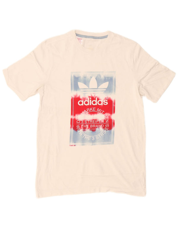 Majica s kratkim rukavima Adidas za dječake, 15-16 godina, bijeli pamuk