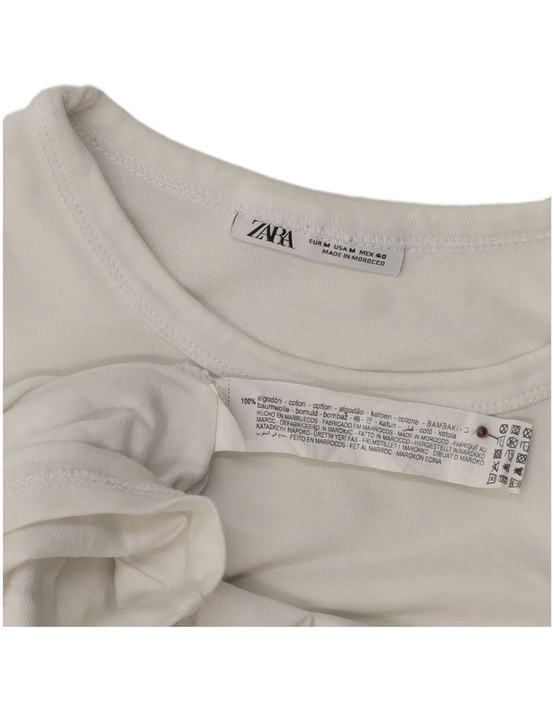ZARA muška majica kratkih rukava Srednje bijeli pamuk