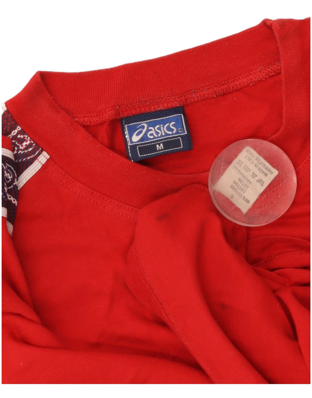 ASICS muška grafička majica kratkih rukava srednje crvene boje, pamuk