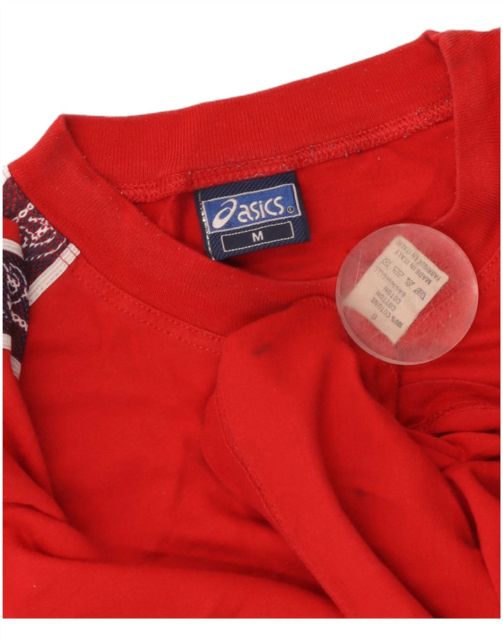 ASICS muška grafička majica kratkih rukava srednje crvene boje, pamuk