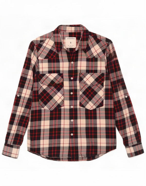 Zara Womens Flanel Shirt UK 10 Small White Check