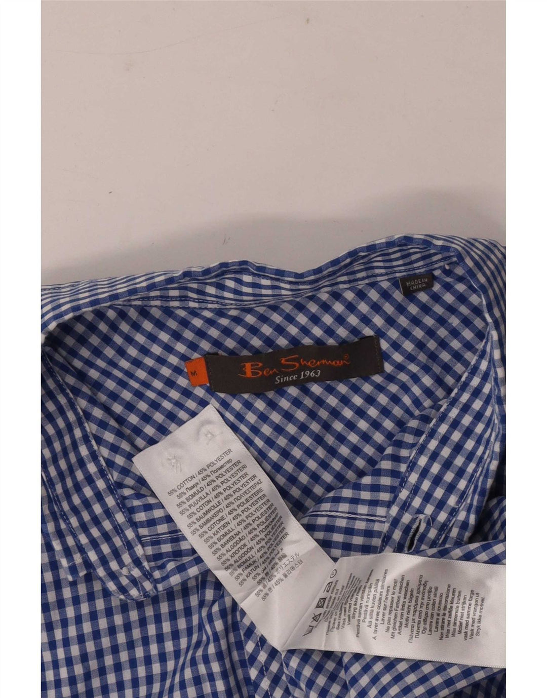 Ben Sherman muška košulja Srednje plavi pamuk od ginghama