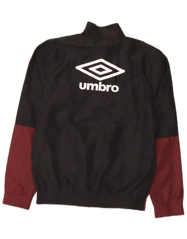 Umbro muška grafička trenirka, mala jakna od kestenjastog poliestera