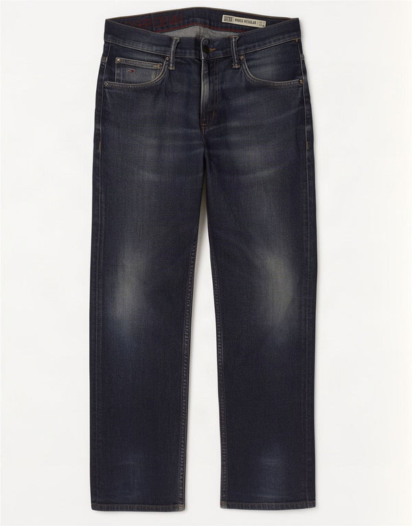 Tommy Hilfiger Mens Ryder Regular Straight Jeans W33 L30 Mornarsko plavi pamuk