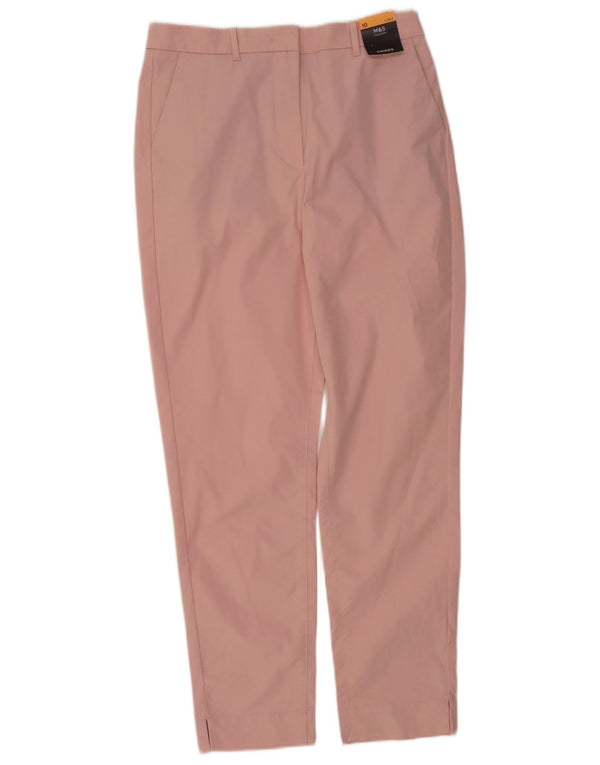 Marks & Spencer ženske ravne chino hlače UK 10 male W30 L30 ružičasta